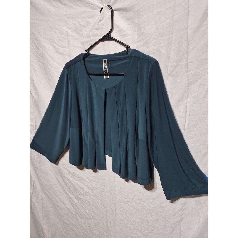 Julian Taylor New York Teal Pleated Cardigan Size 16W. Never Worn - Picture 2 of 6